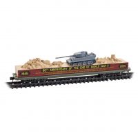Micro-Trains 13700074 - Anniversary of the end of World War II Honorary Car 68' DODX Flatcar Department of Defense (DODX) 1945-2025