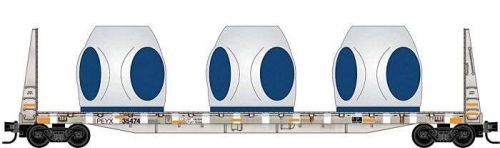 Micro-Trains 05444471 61' Bulkhead Flatcar, PEYX Wind Turbine Consist #2