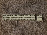 Custom MWCX 7" HO Scale Decal (Black)