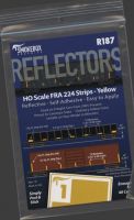 R187 - HO Scale FRA 224 Strips - Yellow